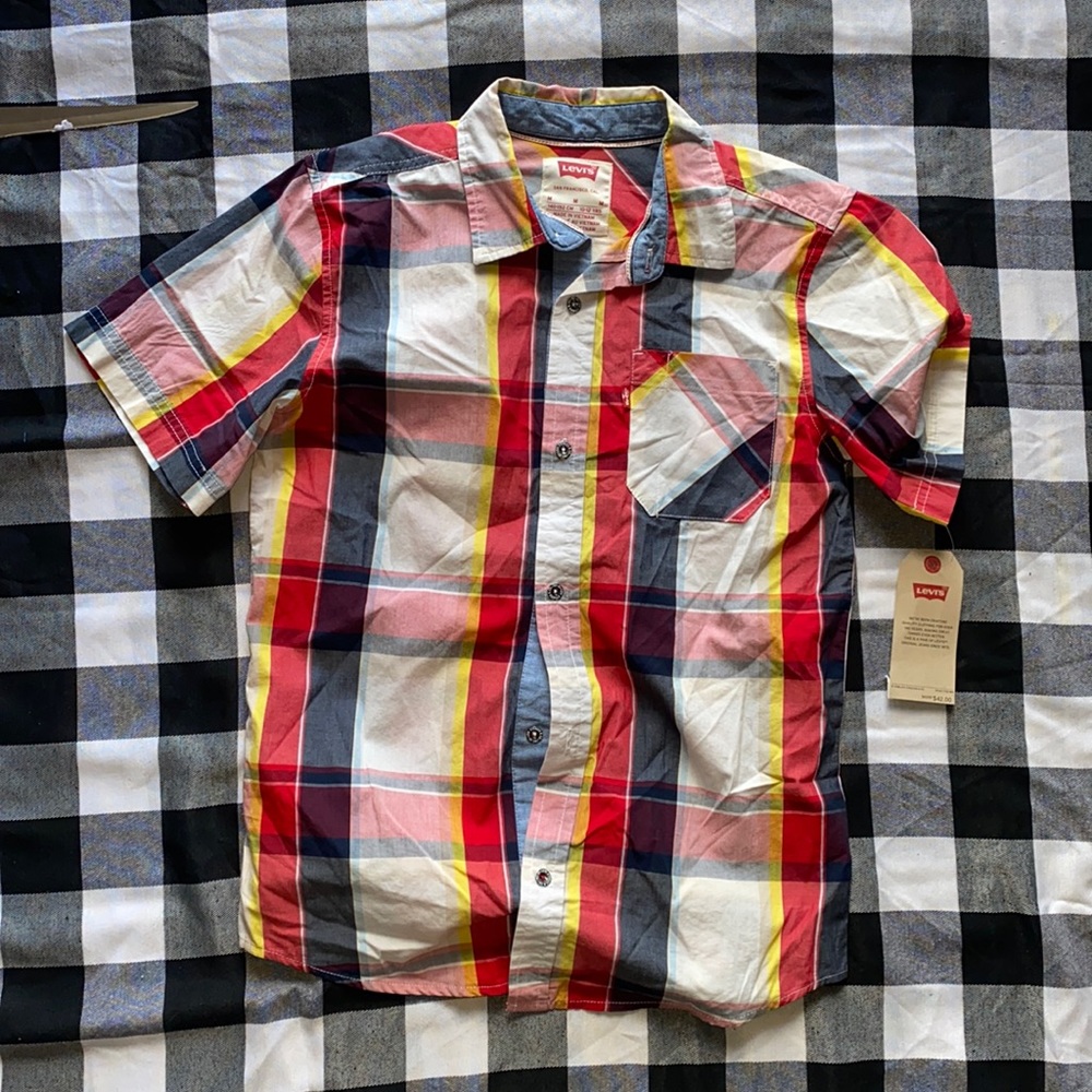 Short sleeve boys flannel